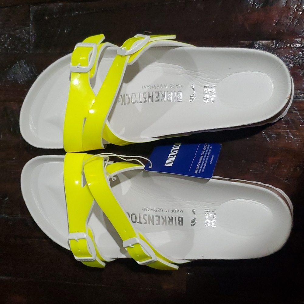 Neon yellow  Birkenstocks